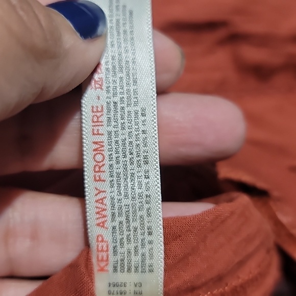 Free People Intimately Boho Rust Long Sleeve Off Shoulder Bodysuit Blouse - Picture 8 of 13